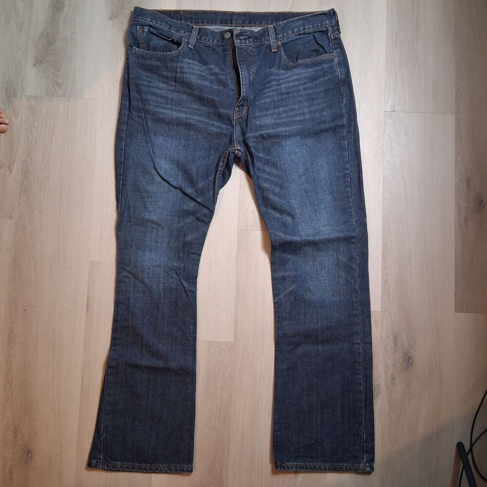 Levi's Jeans 527 Mens 38x32 Blue Denim Contrast Stitching Water Less Finish